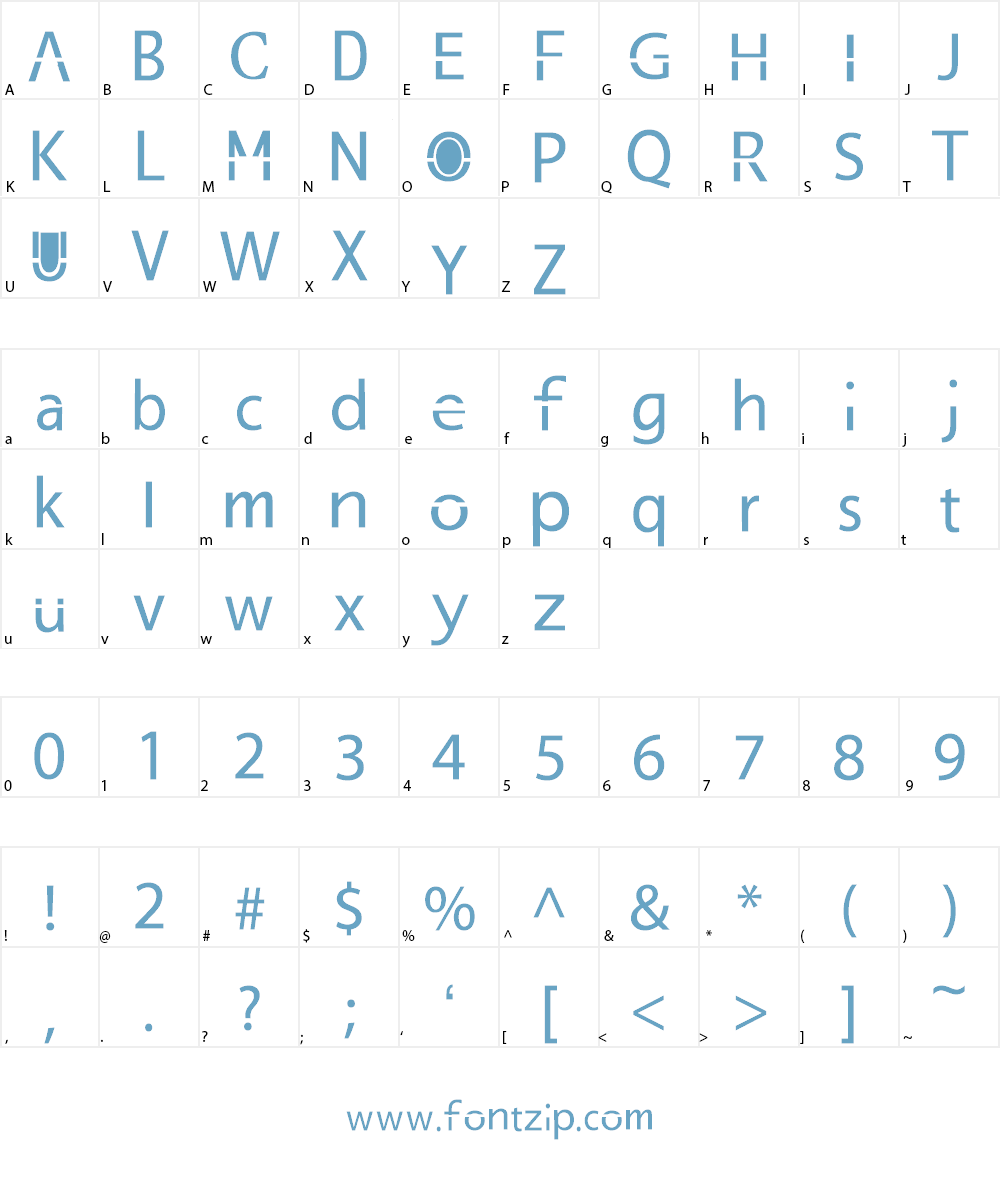 Space Geek Font Character